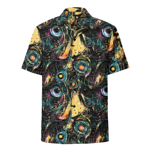 Celestial Echoes on a Button Shirt