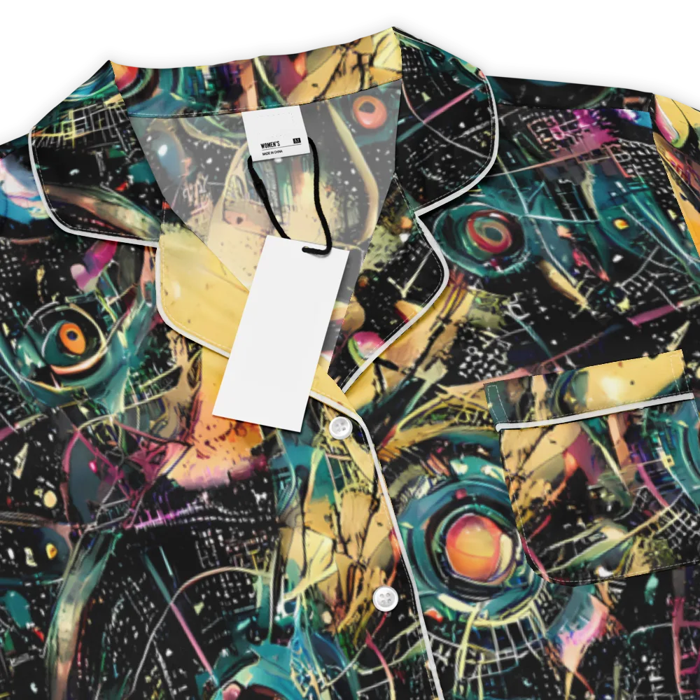 Celestial Echoes on Women's Short Sleeve Pajama Top — Product details
