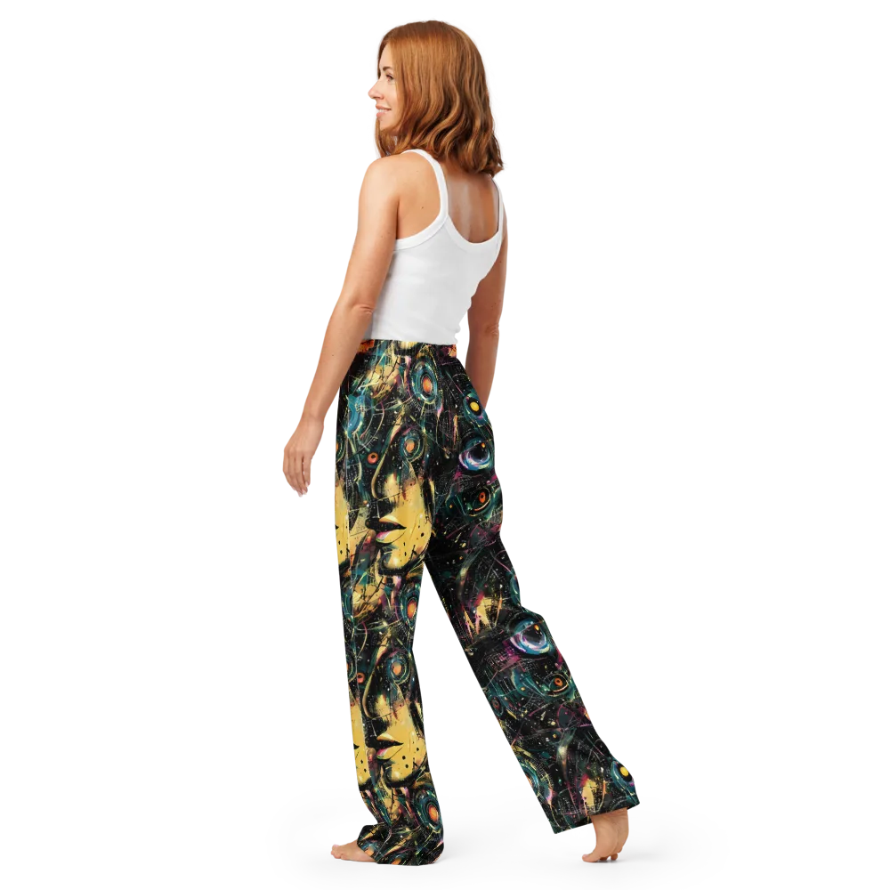 Celestial Echoes on Women's Pajama Pants — Back