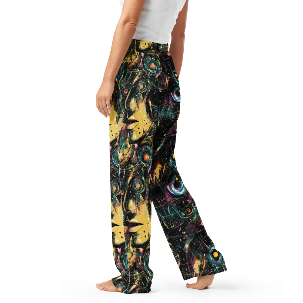 Celestial Echoes on Women's Pajama Pants — Left