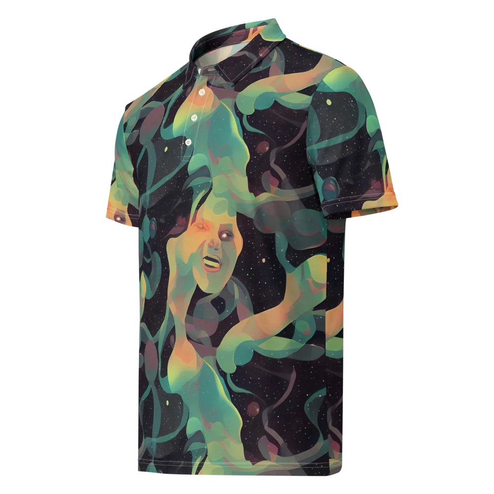 Astral Rhythms on Men's Slim Fit Polo Shirt — Left Front