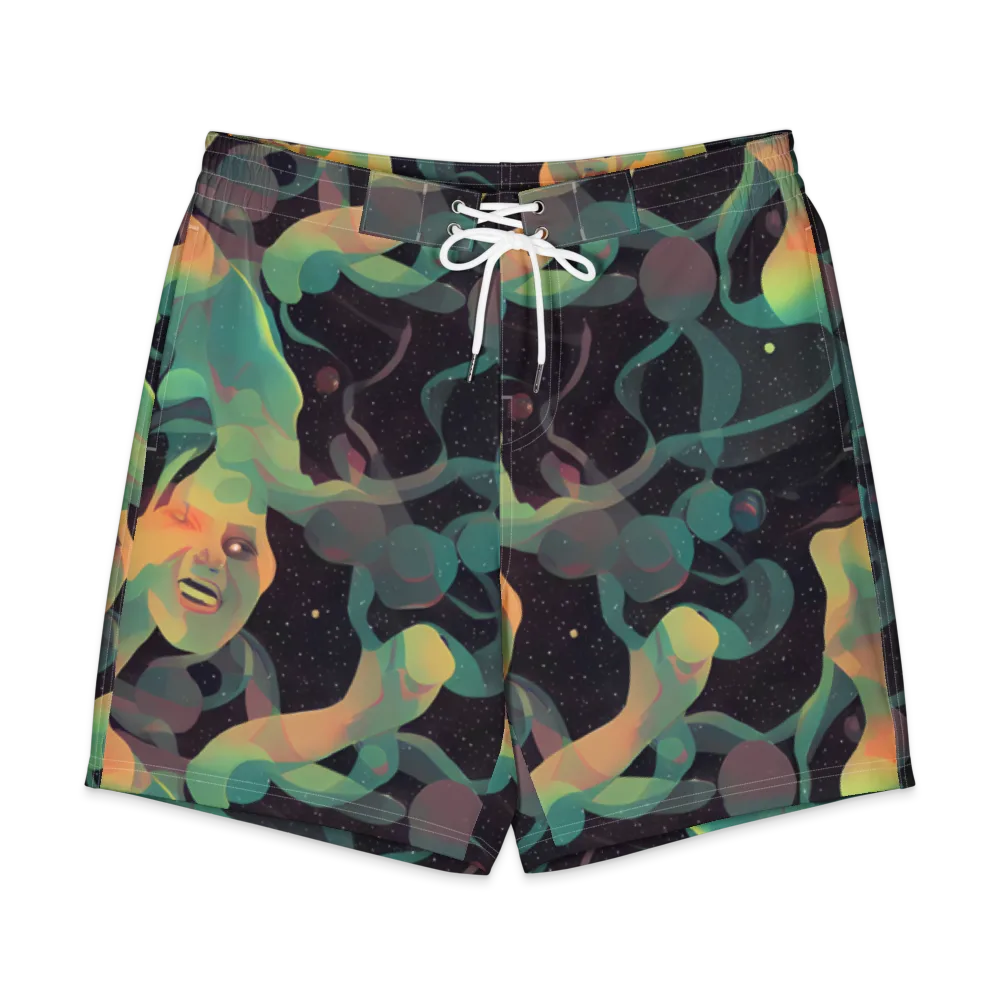 Astral Rhythms on Men's Board Shorts — Front