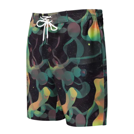 Astral Rhythms on a Men's Board Shorts