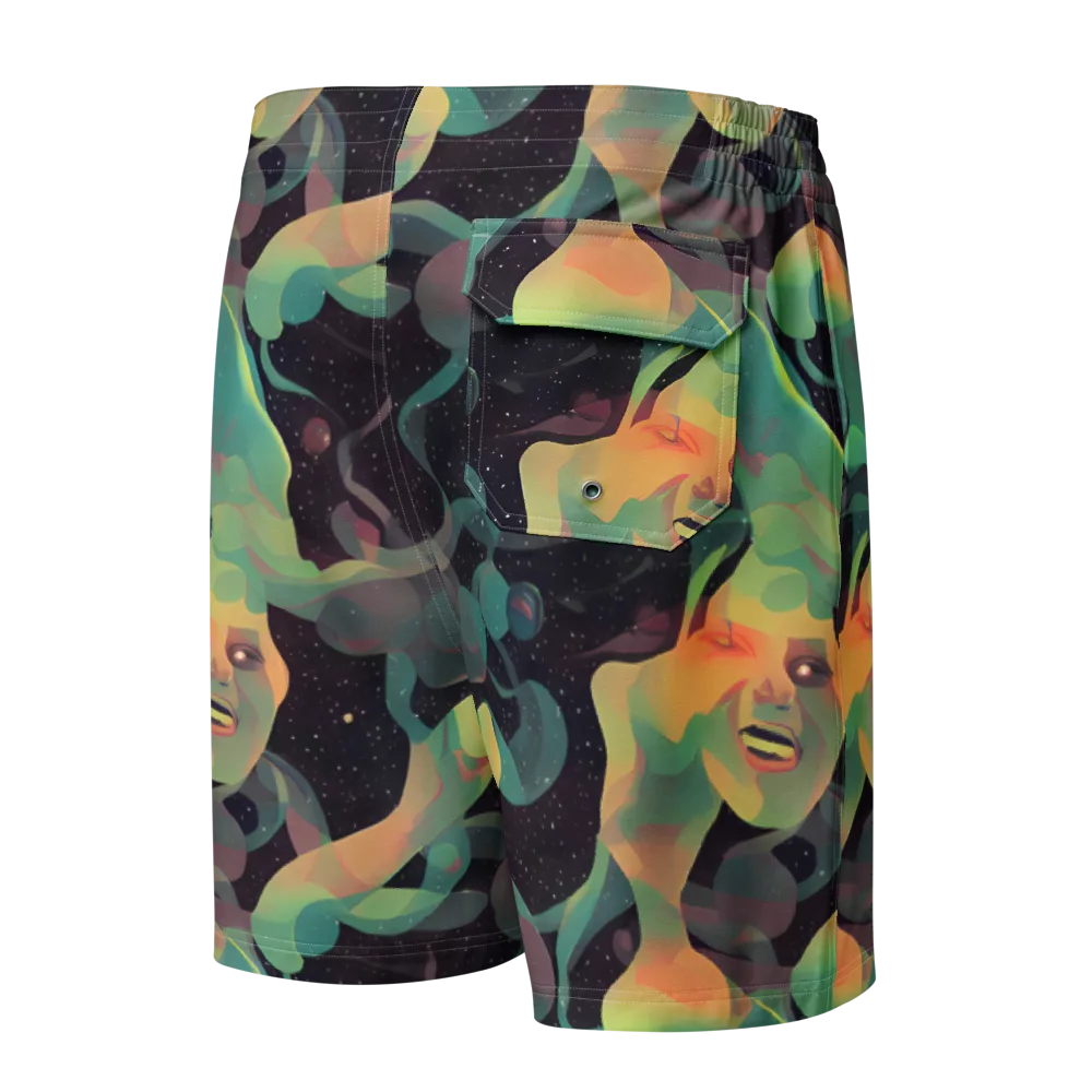 Astral Rhythms on Men's Board Shorts — Back
