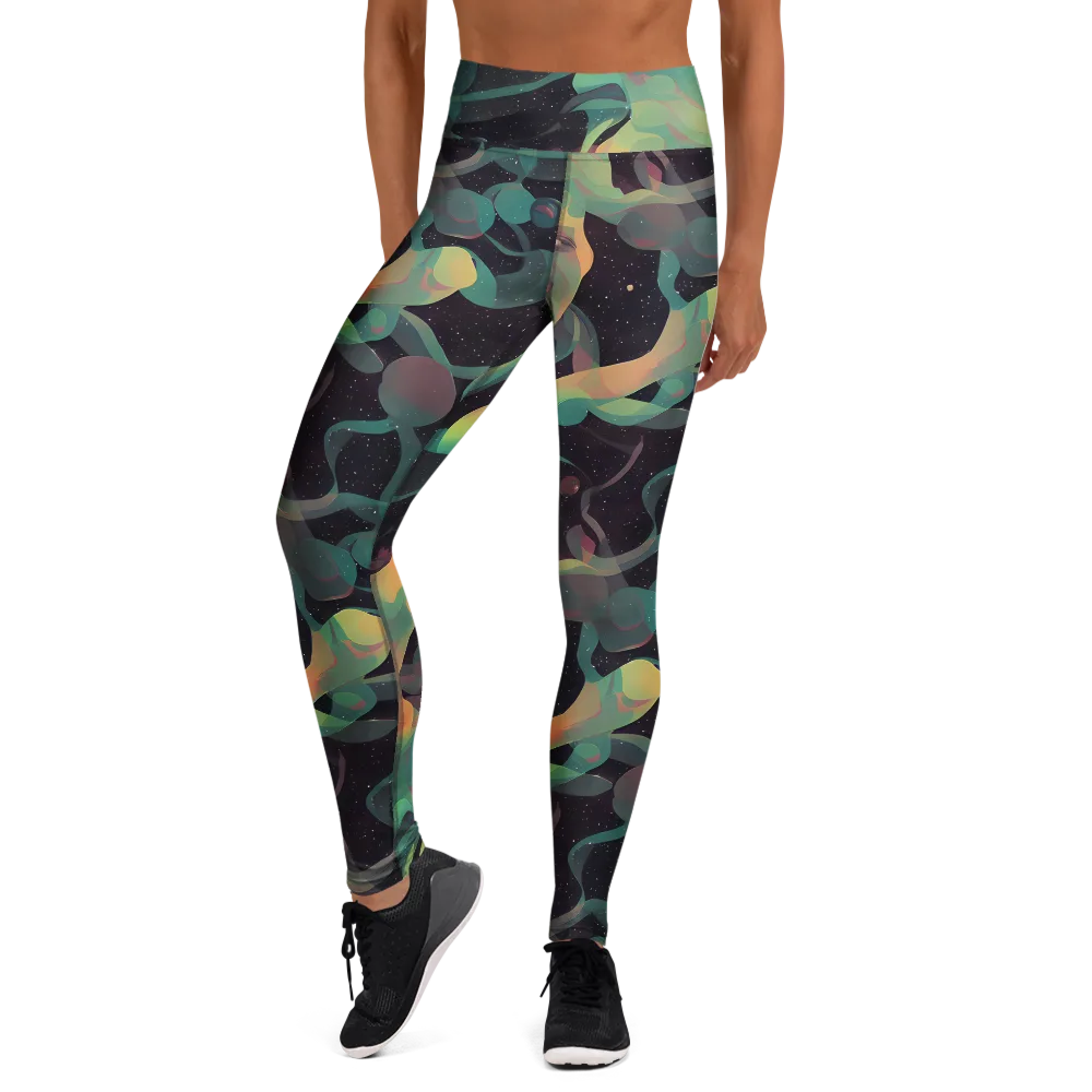 Astral Rhythms on Yoga Leggings — Front