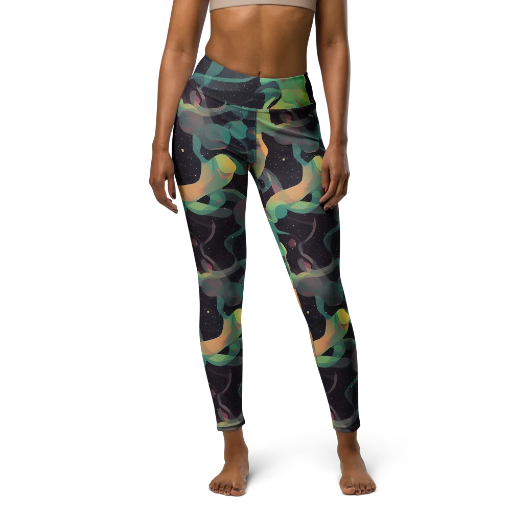 Astral Rhythms on Yoga Leggings — Front