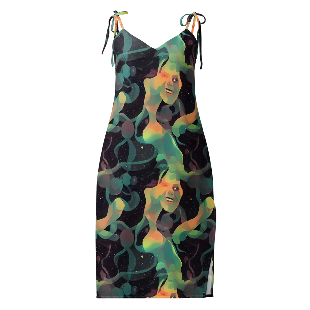 Astral Rhythms on Slip Dress — Front