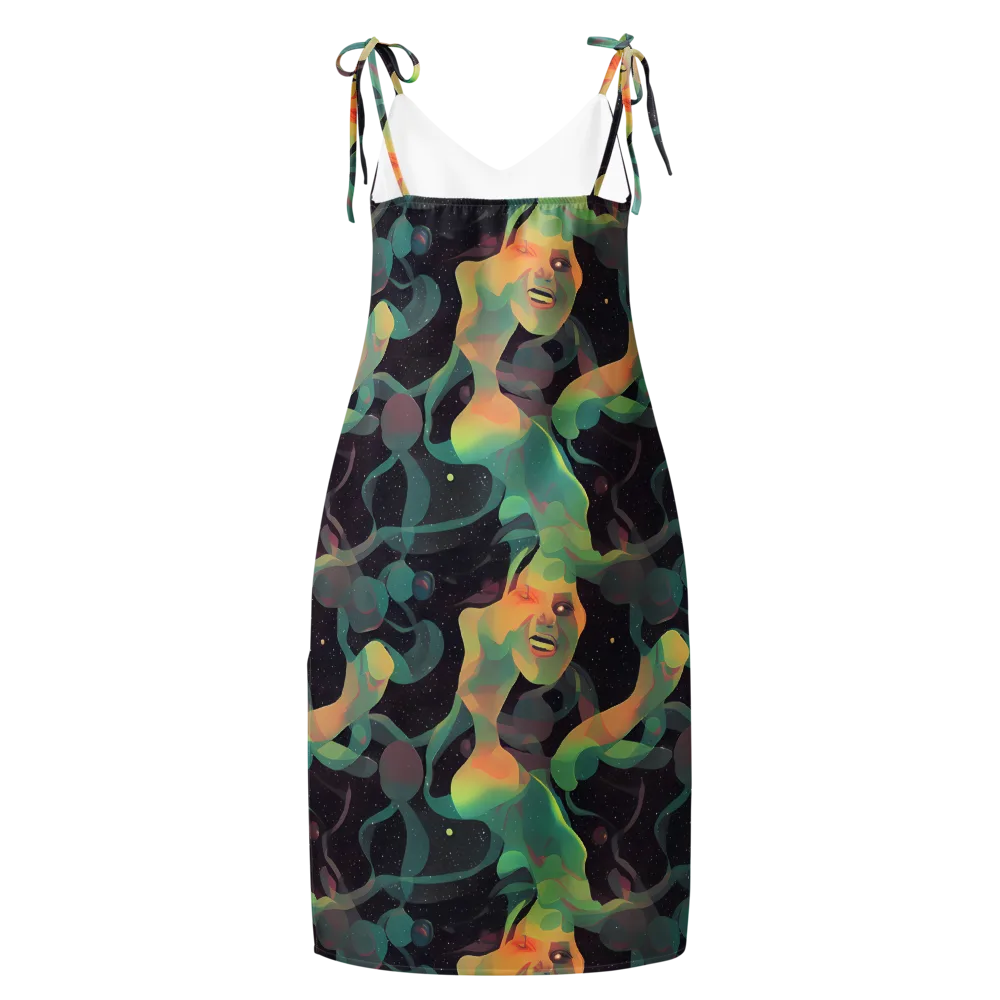 Astral Rhythms on Slip Dress — Back