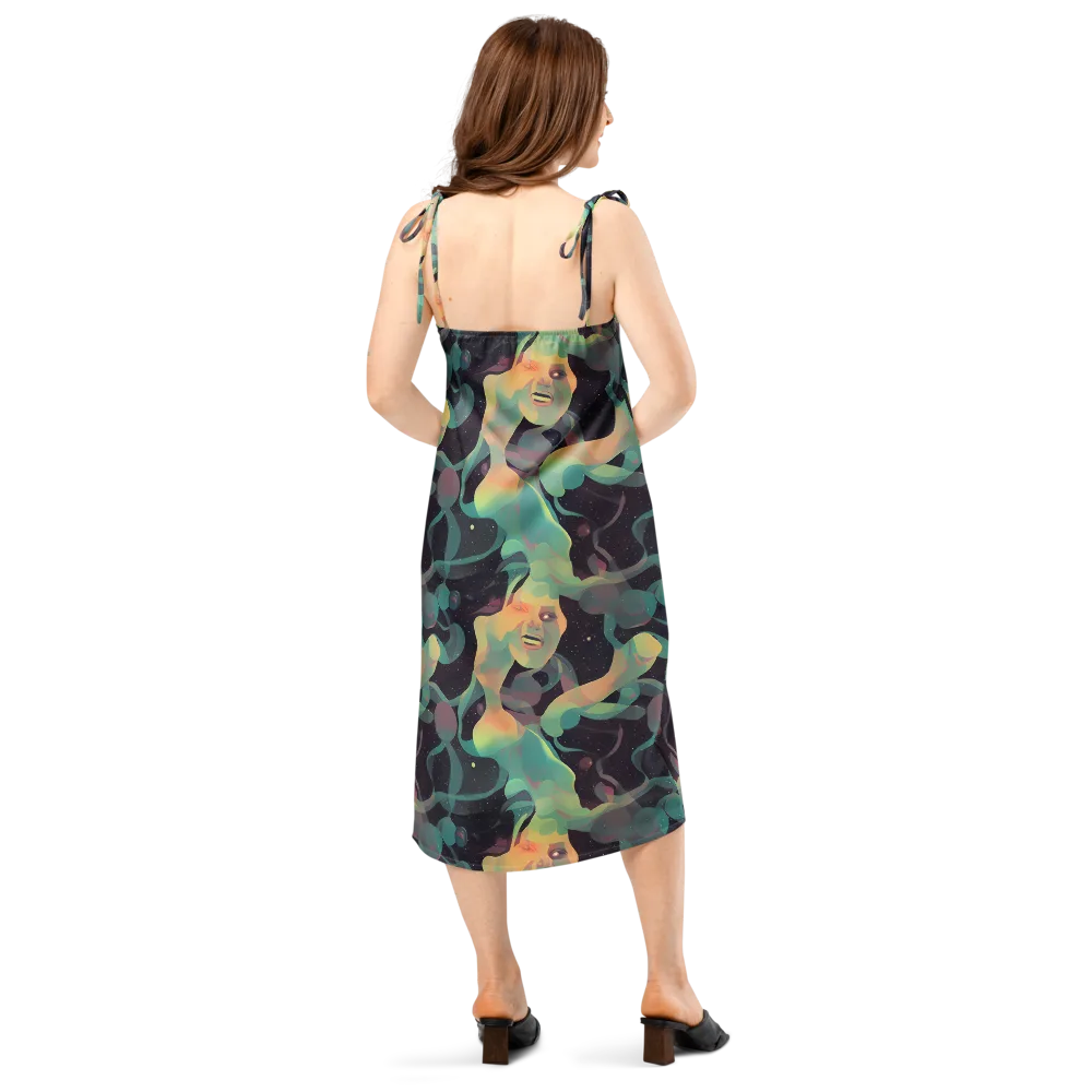 Astral Rhythms on Slip Dress — Back