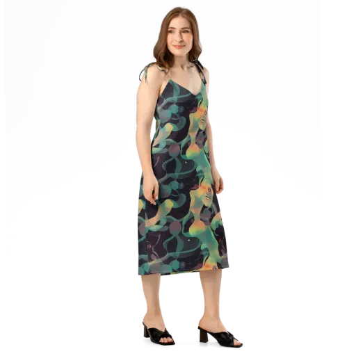 Astral Rhythms on a Slip Dress