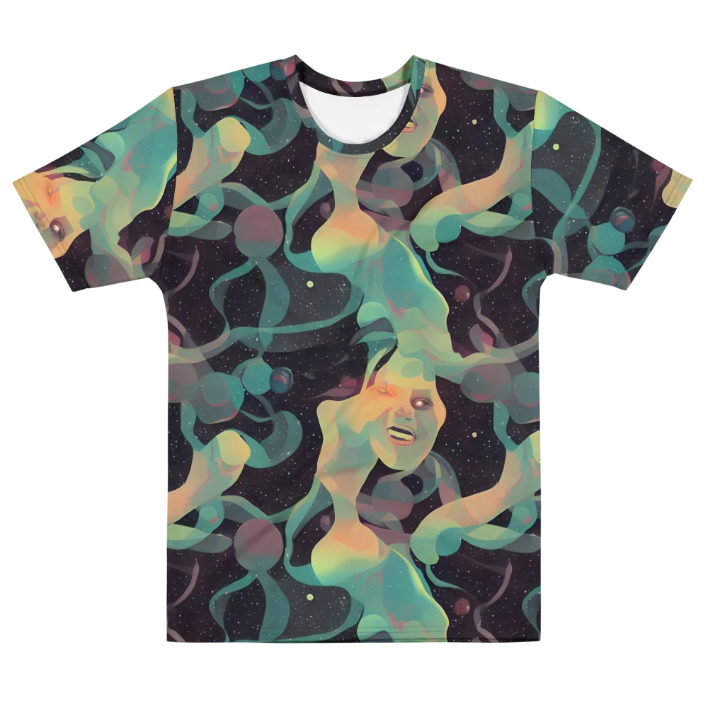 Astral Rhythms on Men's Cotton Crew Neck T-Shirt — Front