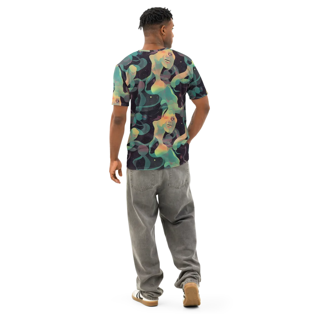 Astral Rhythms on Men's Cotton Crew Neck T-Shirt — Back