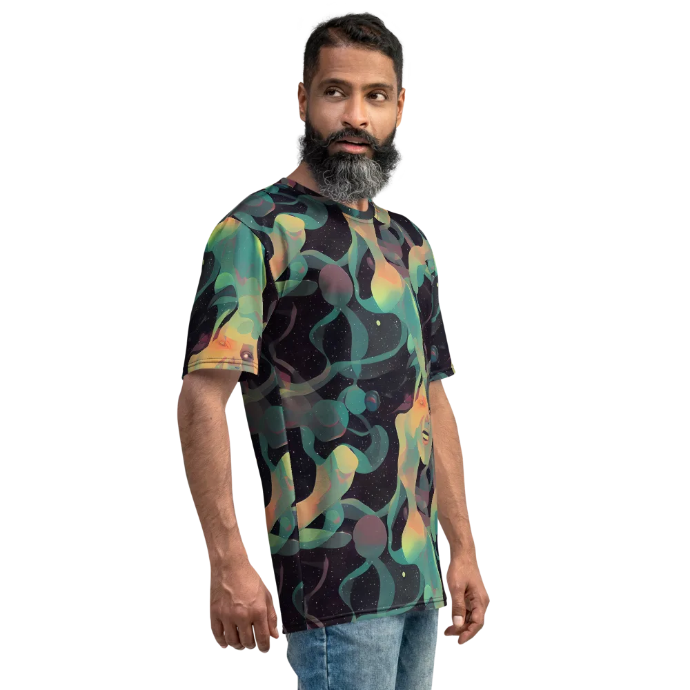 Astral Rhythms on Men's Crew Neck T-Shirt — Right