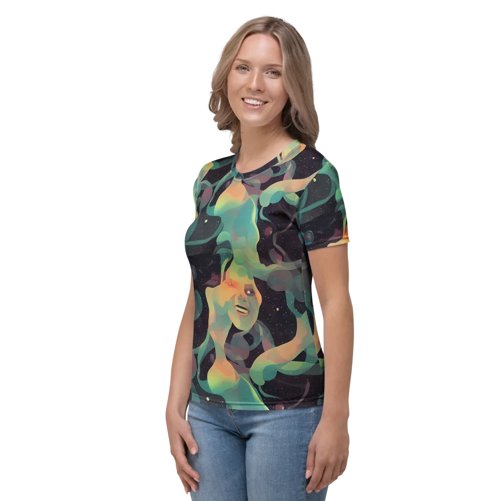 Astral Rhythms on Women's Crew Neck T-Shirt — Left