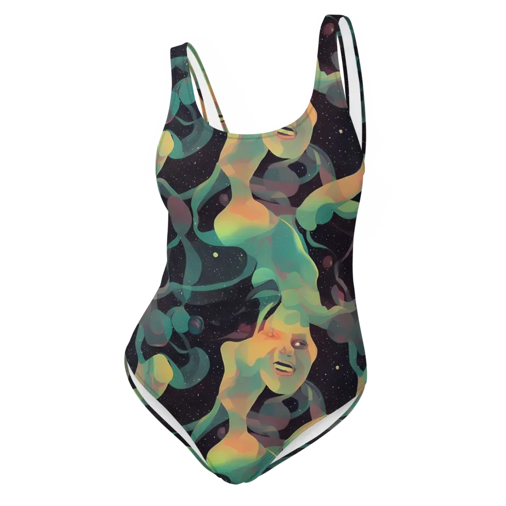 Astral Rhythms on One-Piece Swimsuit — Front