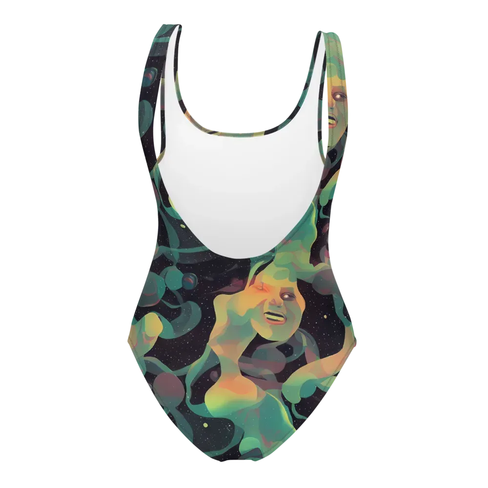 Astral Rhythms on One-Piece Swimsuit — Back