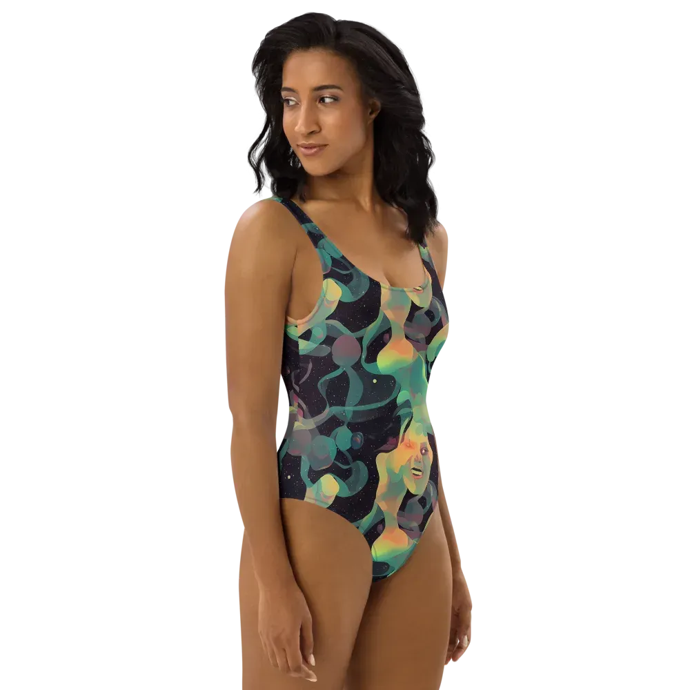 Astral Rhythms on One-Piece Swimsuit — Right