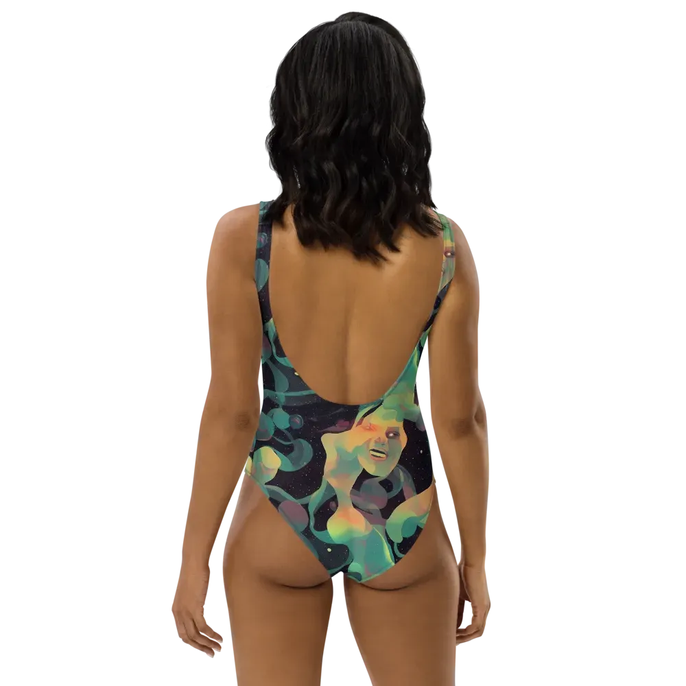 Astral Rhythms on One-Piece Swimsuit — Back