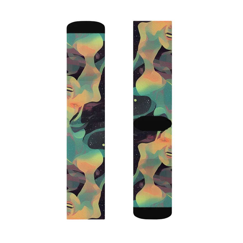 Astral Rhythms on Socks — Right Sock