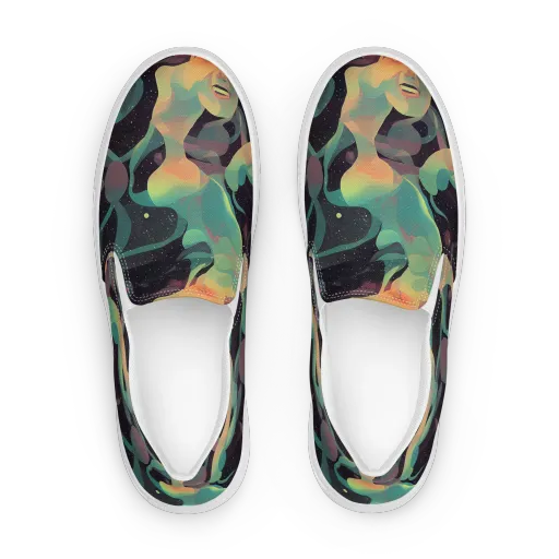 Astral Rhythms on a Women's Slip-On Canvas Shoes