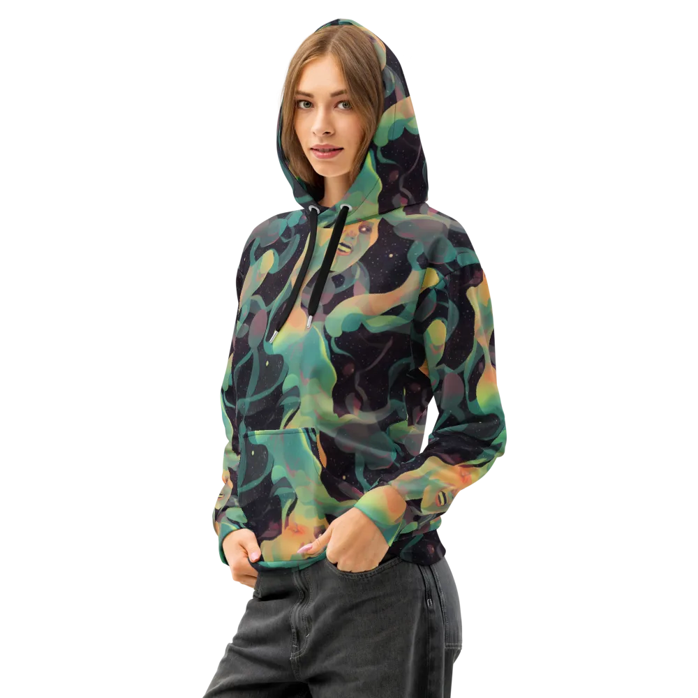 Astral Rhythms on Cotton Hoodie — Left Front