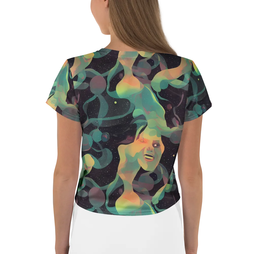 Astral Rhythms on Crop Tee — Back