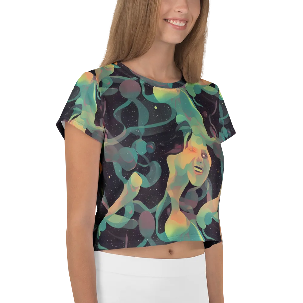 Astral Rhythms on Crop Tee — Right