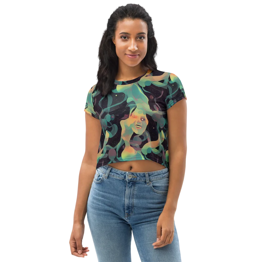 Astral Rhythms on Crop Tee — Front