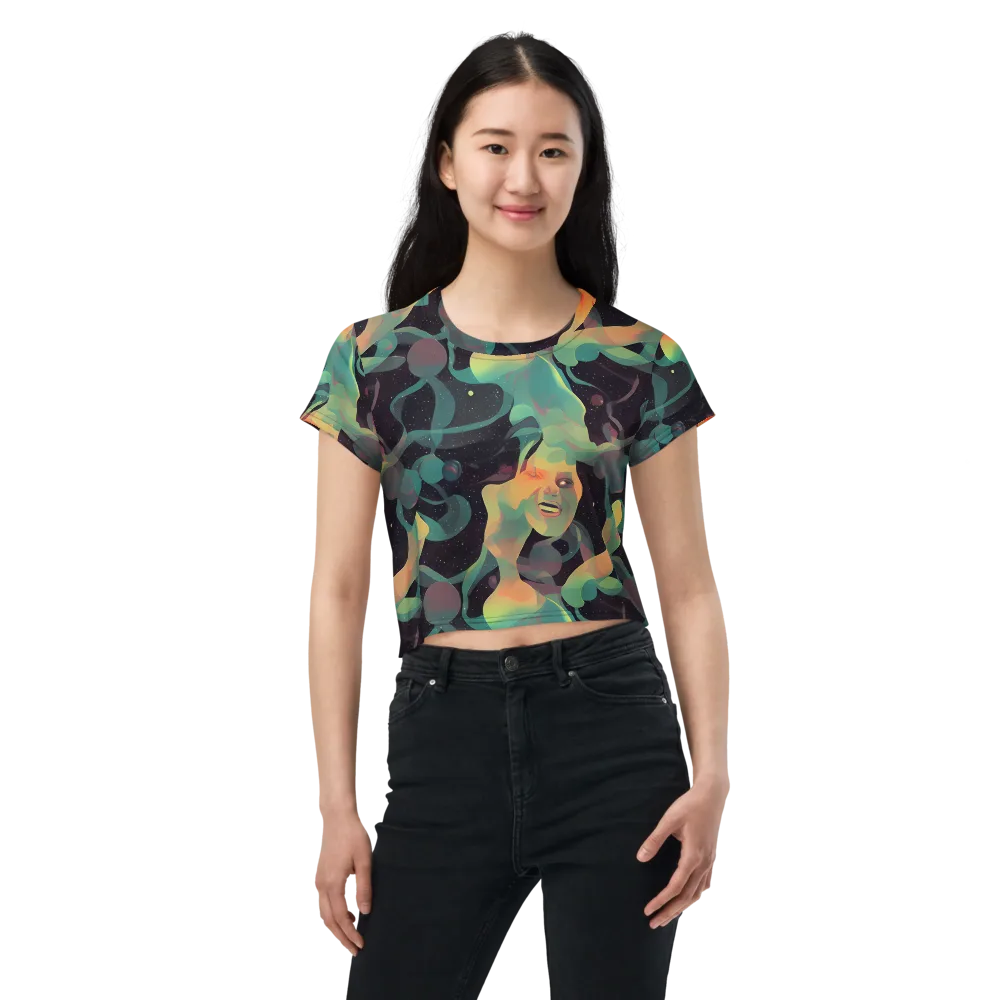 Astral Rhythms on Crop Tee — Front
