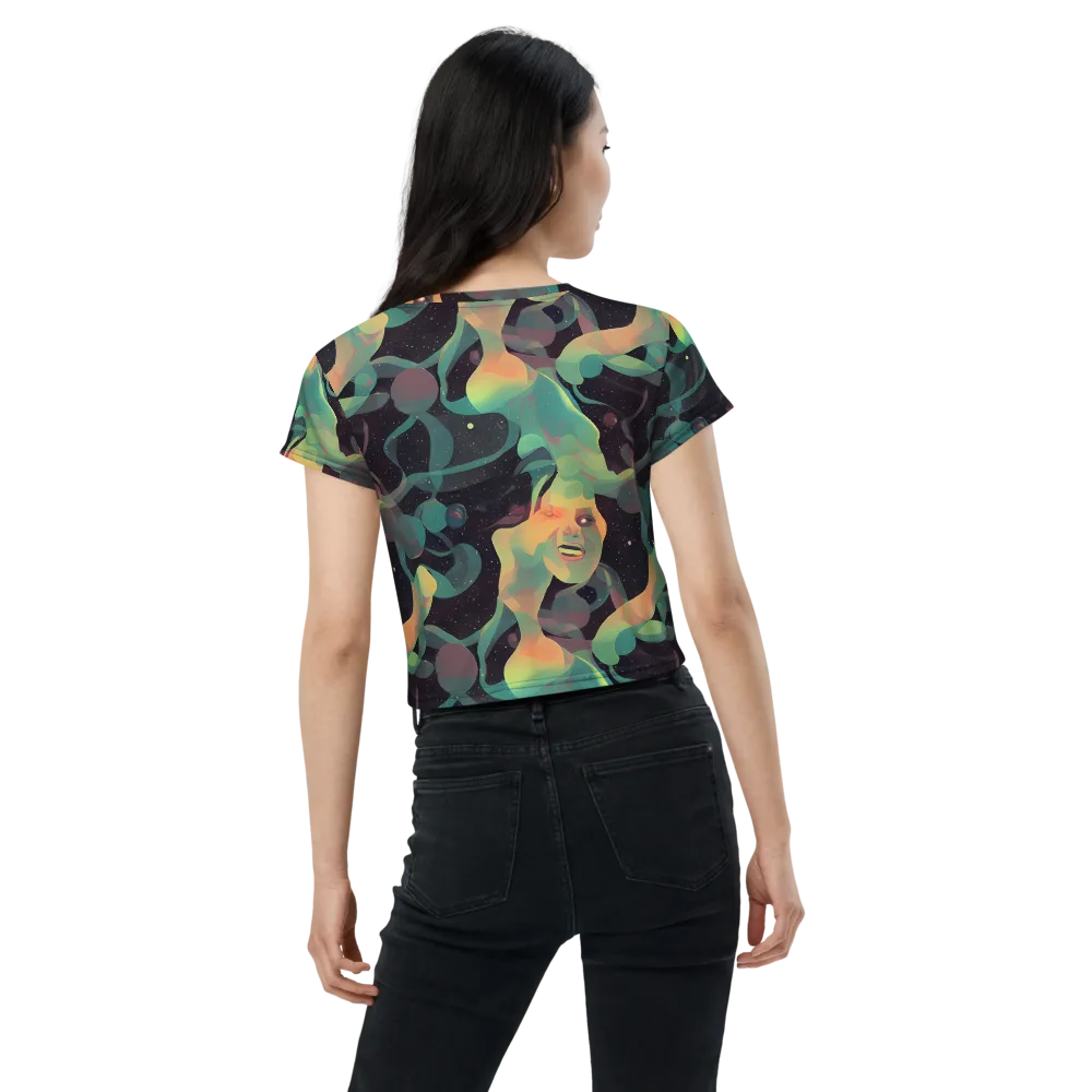 Astral Rhythms on Crop Tee — Back