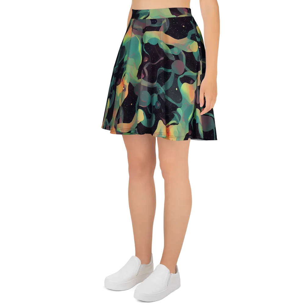 Astral Rhythms on Skater Skirt — Left