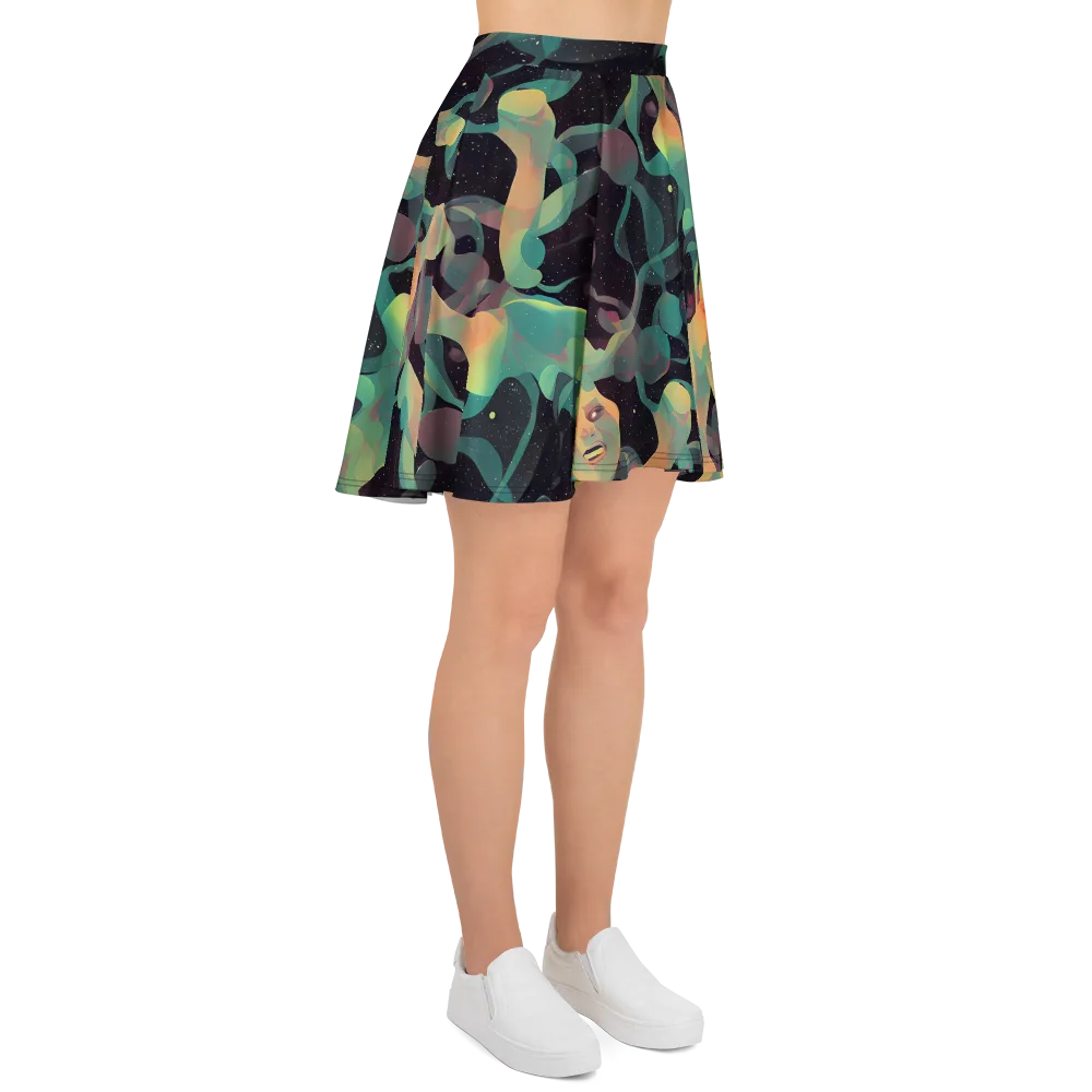 Astral Rhythms on Skater Skirt — Right