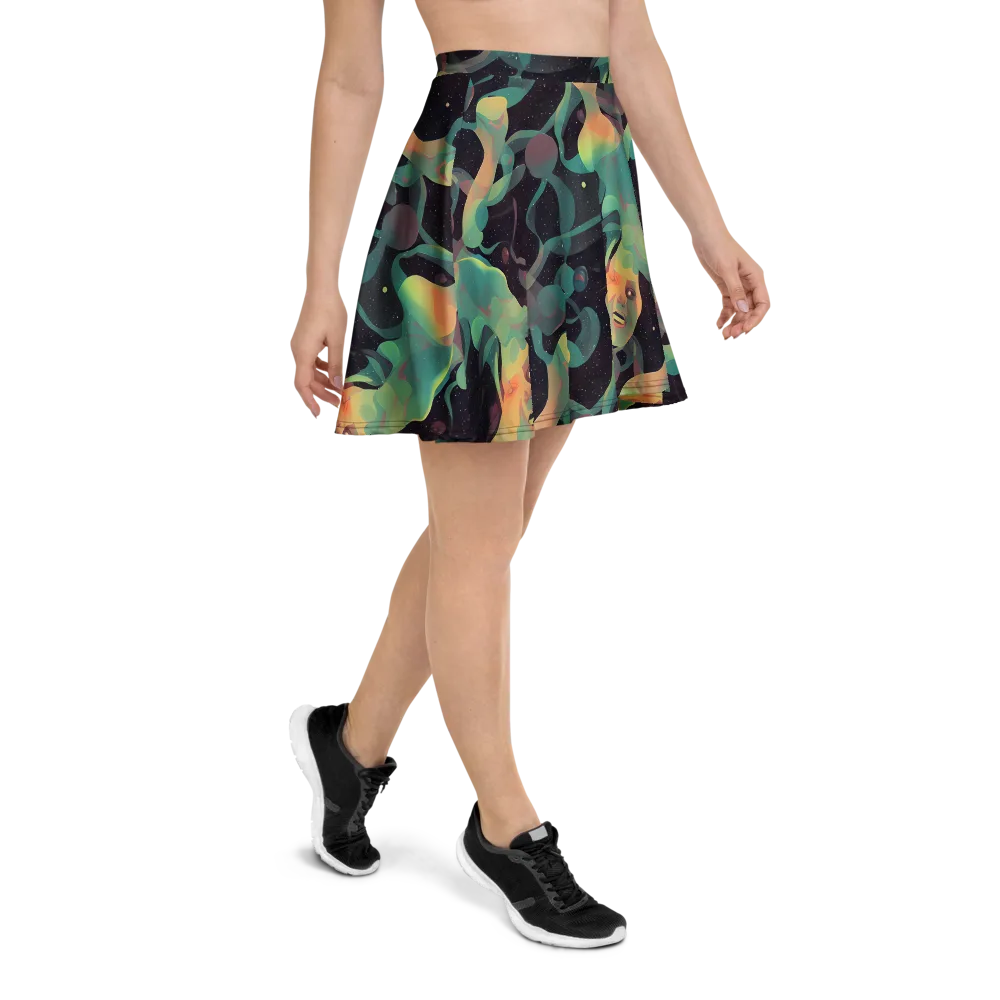 Astral Rhythms on Skater Skirt — Right