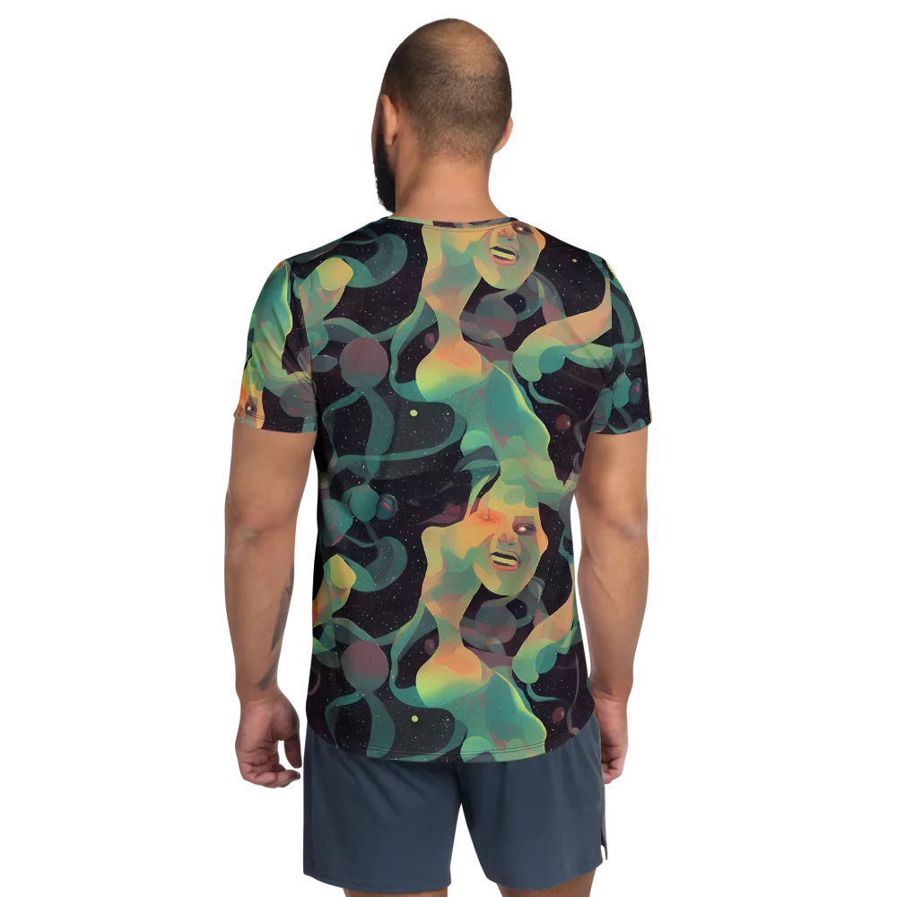 Astral Rhythms on Men's Athletic T-Shirt — Back