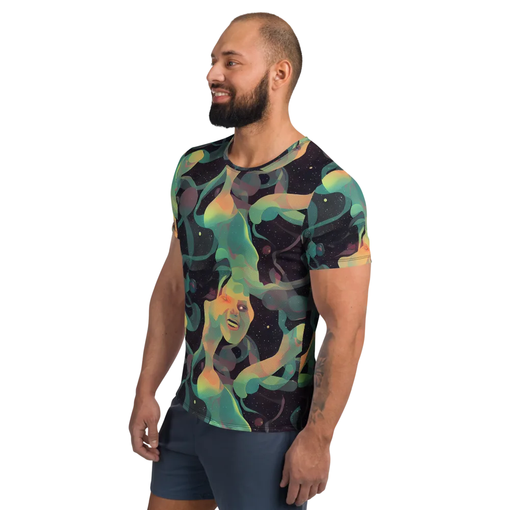 Astral Rhythms on Men's Athletic T-Shirt — Left
