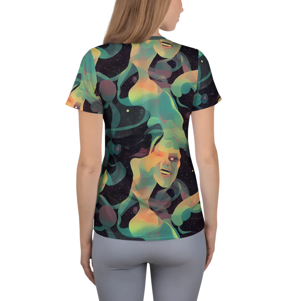 Astral Rhythms on Women's Athletic T-Shirt — Back