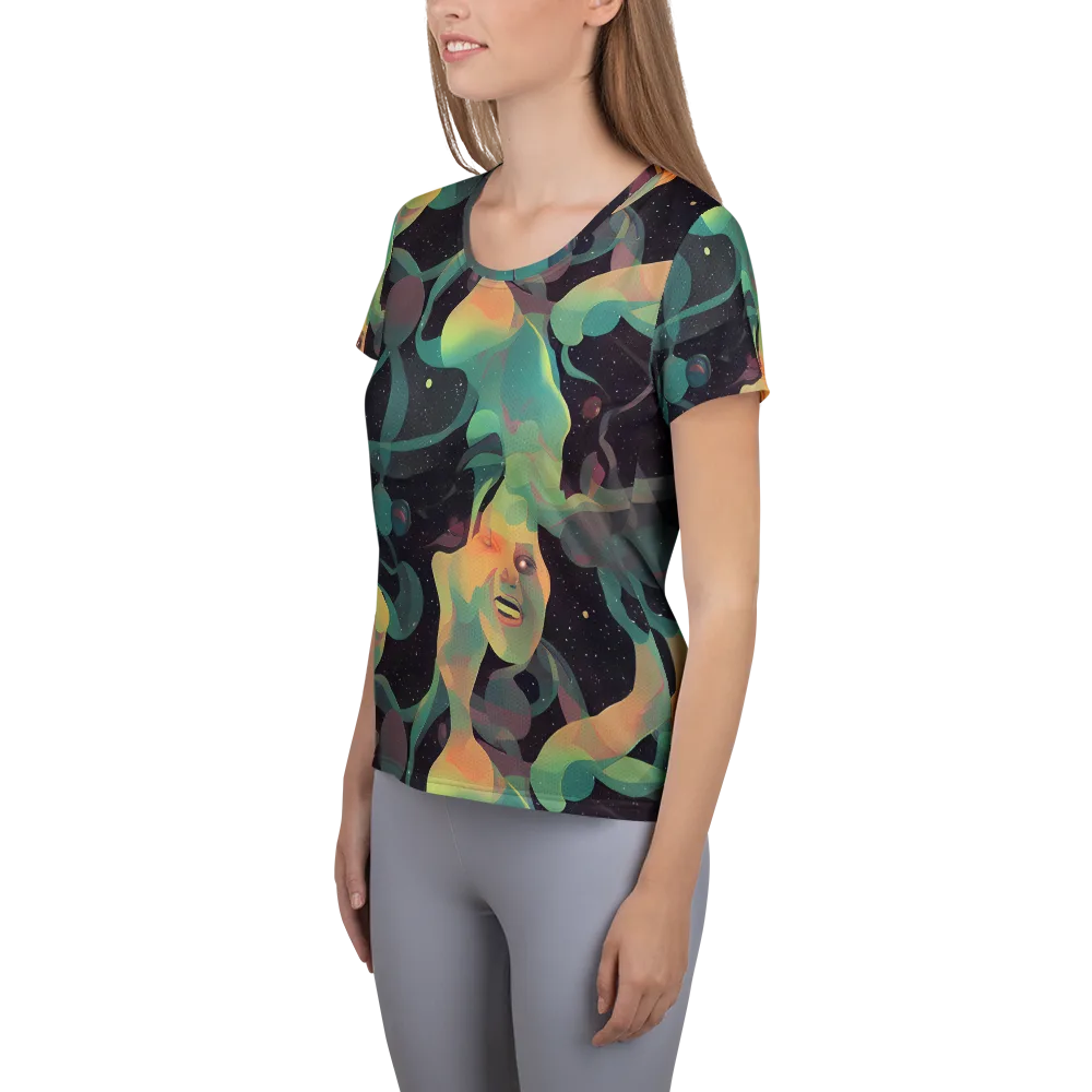 Astral Rhythms on Women's Athletic T-Shirt — Left