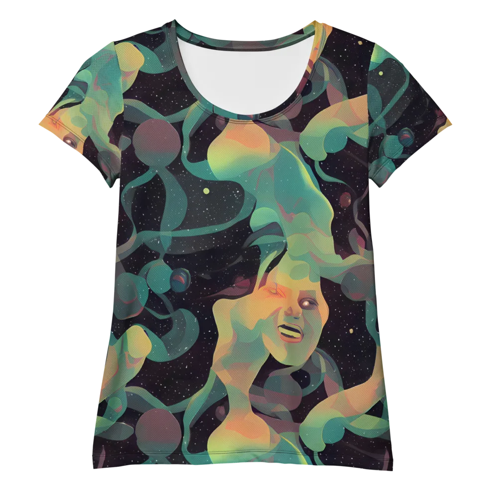 Astral Rhythms on Women's Athletic T-Shirt — Front
