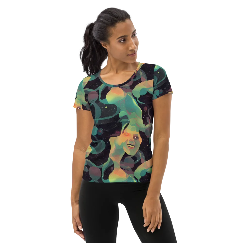 Astral Rhythms on Women's Athletic T-Shirt — Front