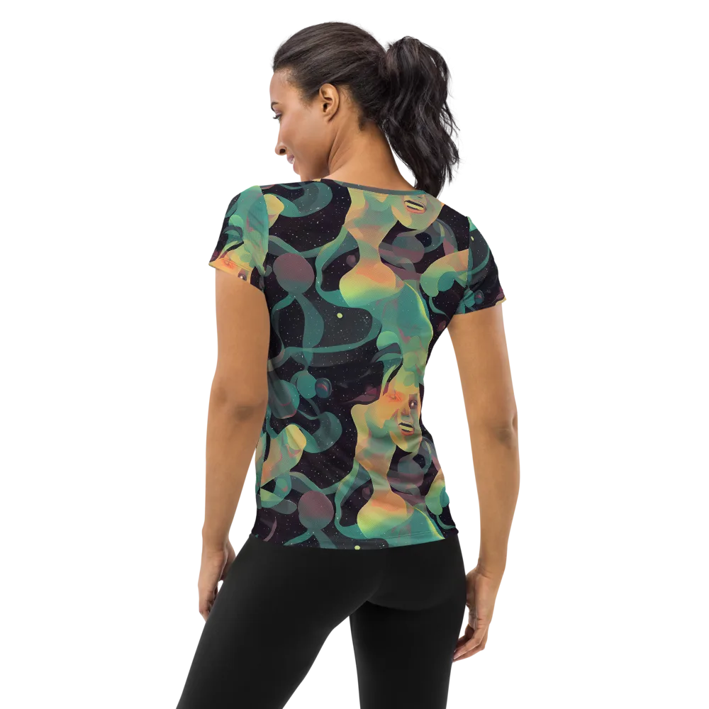Astral Rhythms on Women's Athletic T-Shirt — Back