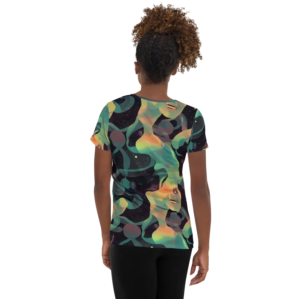 Astral Rhythms on Women's Athletic T-Shirt — Back