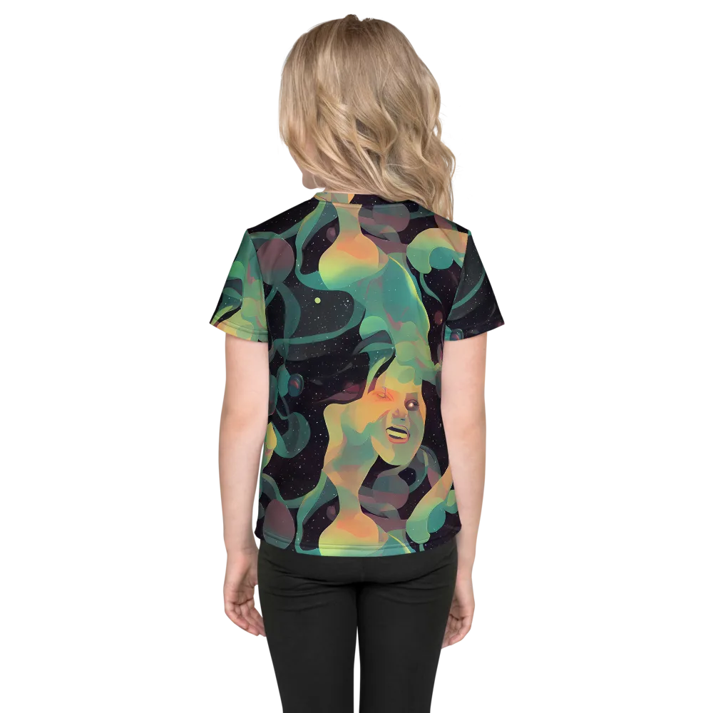 Astral Rhythms on Kids Crew Neck T-Shirt — Back