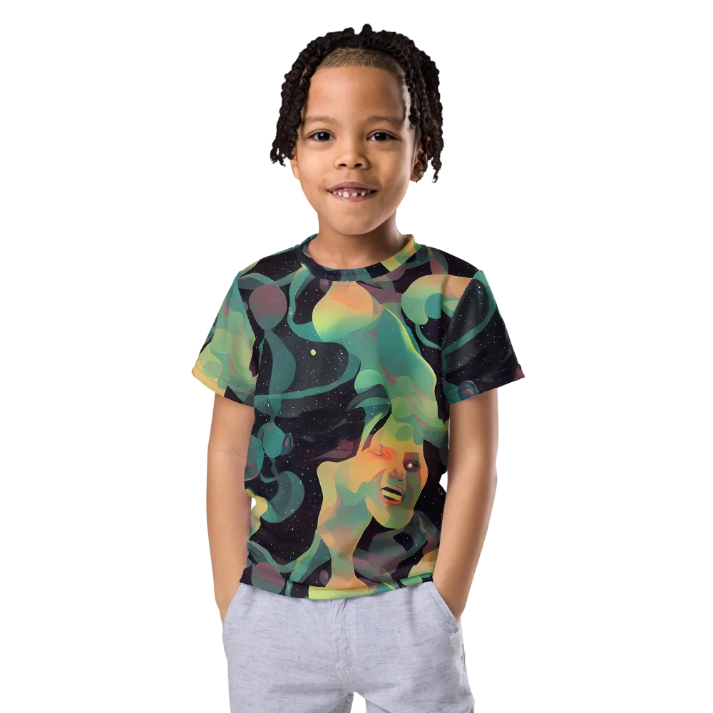 Astral Rhythms on Kids Crew Neck T-Shirt — Front