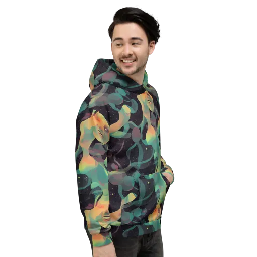 Astral Rhythms on a Hoodie