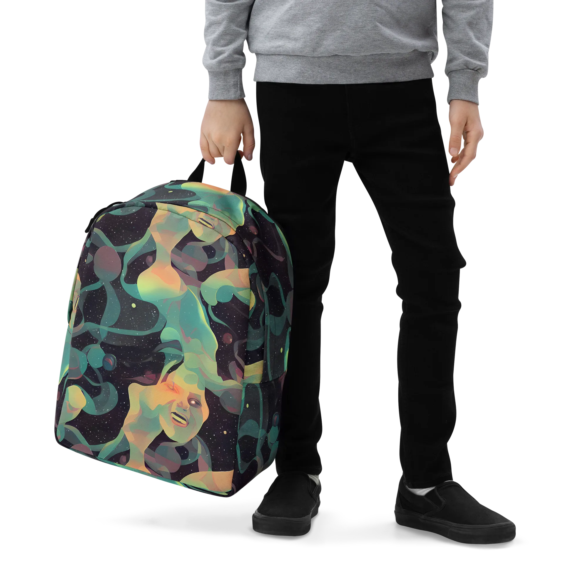 Astral Rhythms on Minimalist Backpack — Zoomed-in