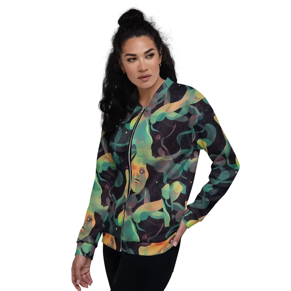 Astral Rhythms on Bomber Jacket — Left