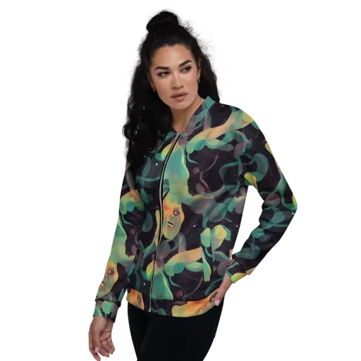 Astral Rhythms on a Bomber Jacket