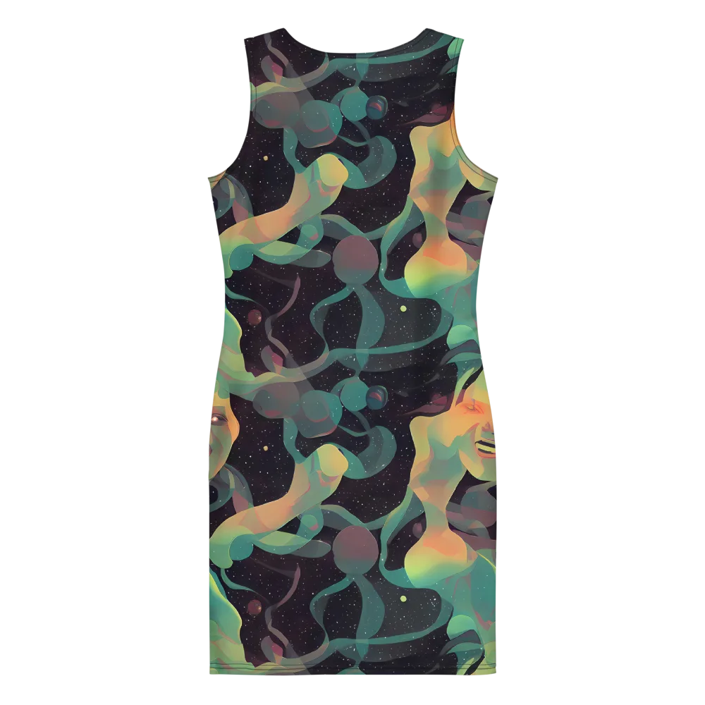 Astral Rhythms on Bodycon Dress — Back