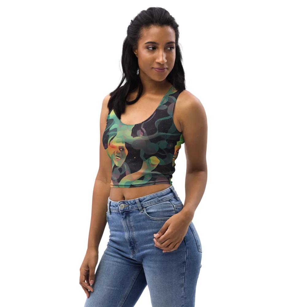 Astral Rhythms on Crop Top — Left Front