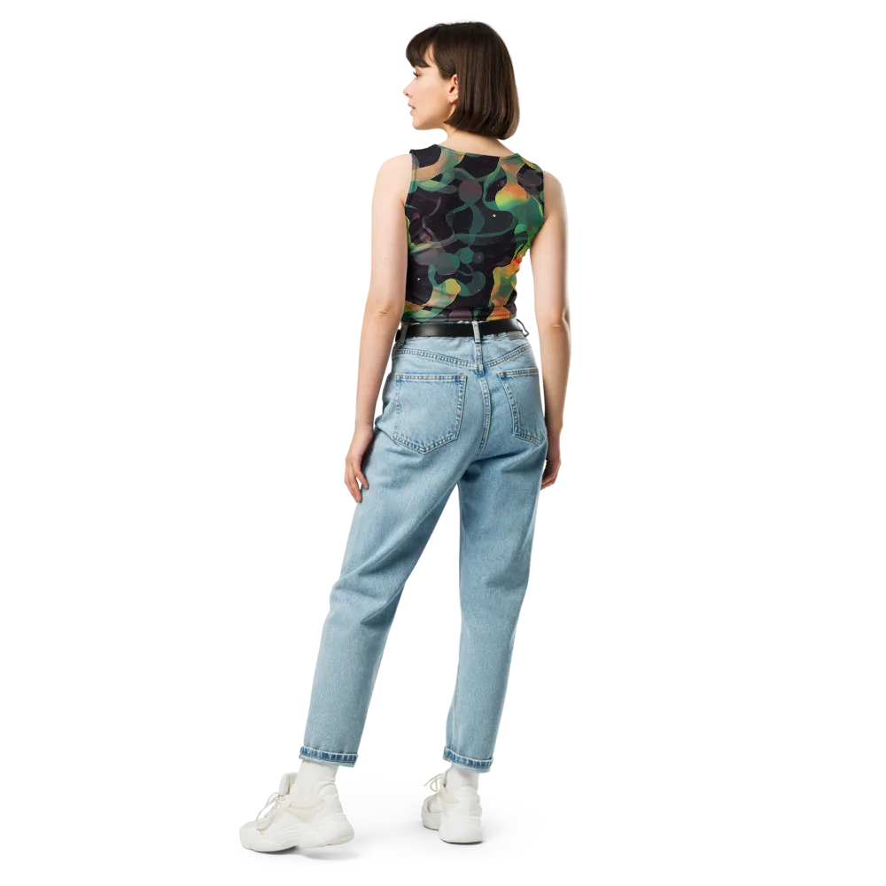 Astral Rhythms on Crop Top — Back